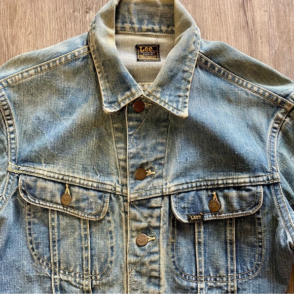 Vintage 1960s Lee Riders Sanforized 101-J Denim Jacket Harley Davidson Patch - Picture 3 of 11